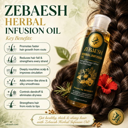 Zebaesh Herbal Infusion Oil — Complete Herbal Hair Therapy Oil for Hair Fall and Growth